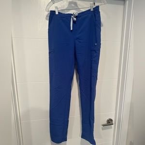 Fig’s women’s yola tall skinny scrub pants in royal blue - small tall